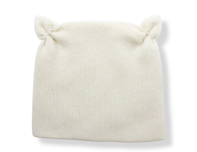 Cashmere baby hat with ears
