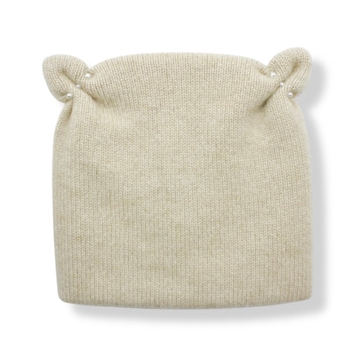 Cashmere baby hat with ears