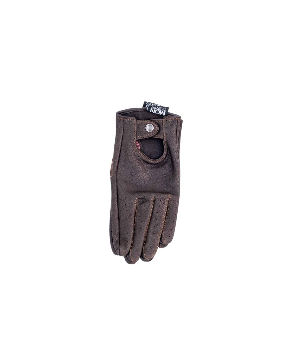 Driving Leather Gloves Brown for Men