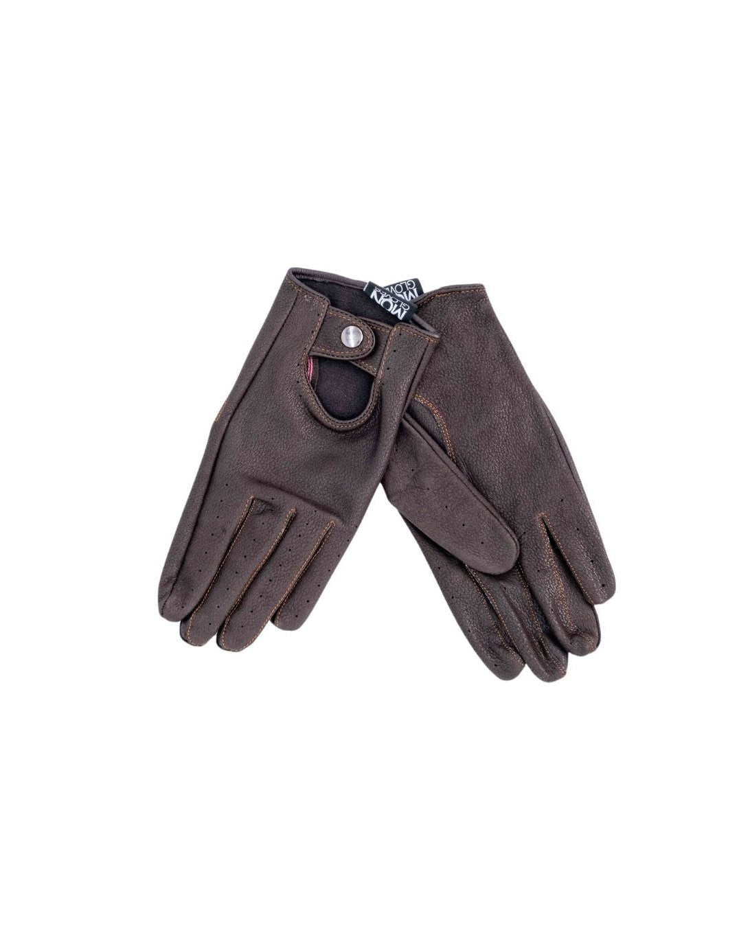 Driving Leather Gloves Brown for Men