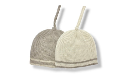 Cashmere Baby Beanie with Knot