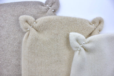 Cashmere baby hat with ears