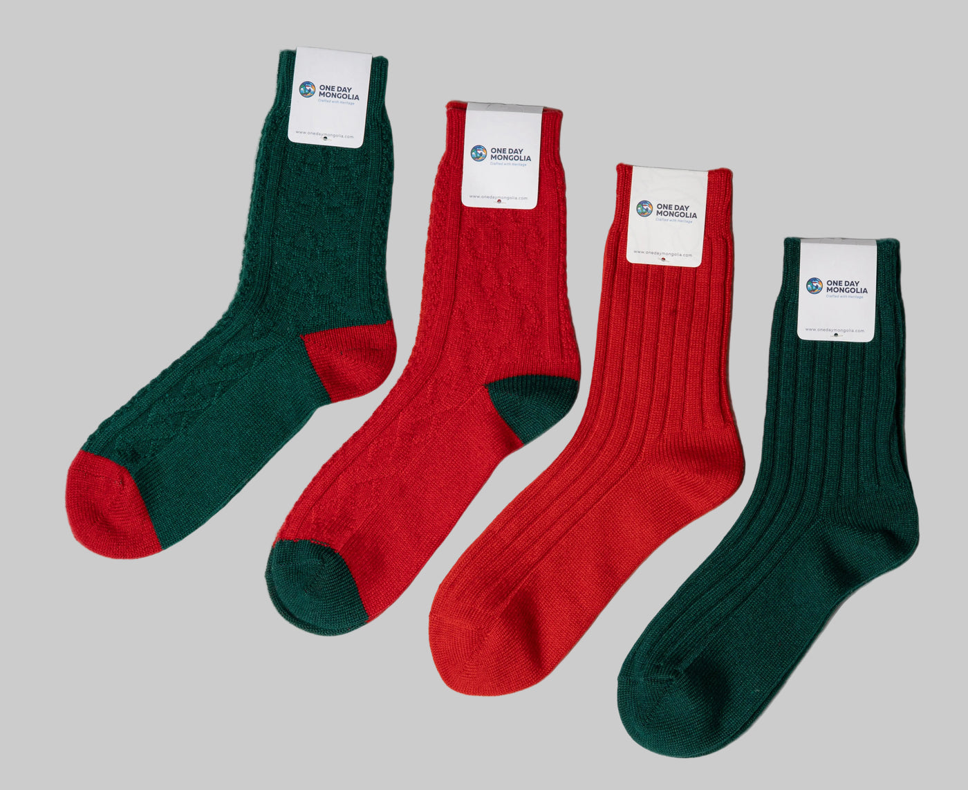 Wool Socks – Festive Red Christmas Edition