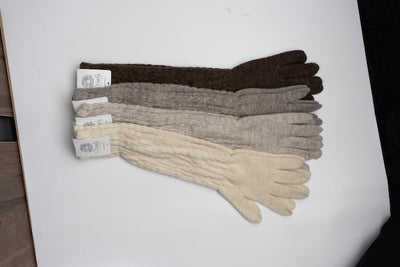 Sheep wool long gloves 100%