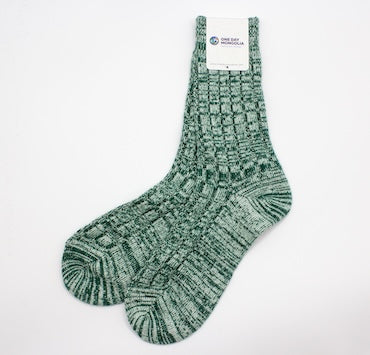 Wool socks-rib knit