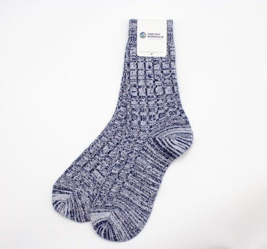 Wool socks-rib knit
