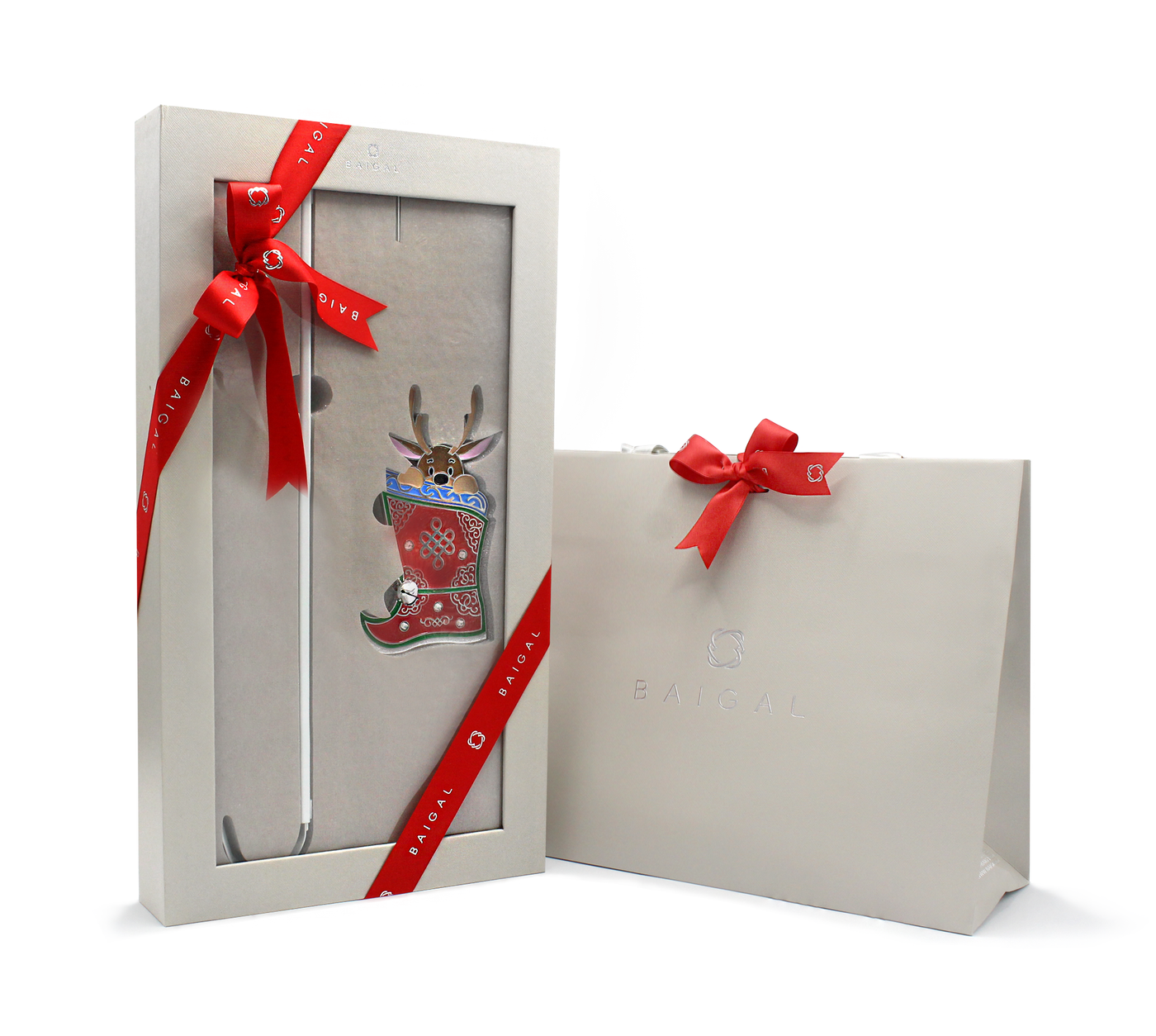 New Year Wreath Door Hanger Reindeer