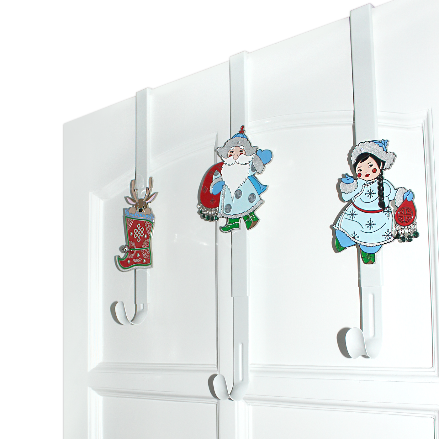New Year Wreath Door Hanger Reindeer