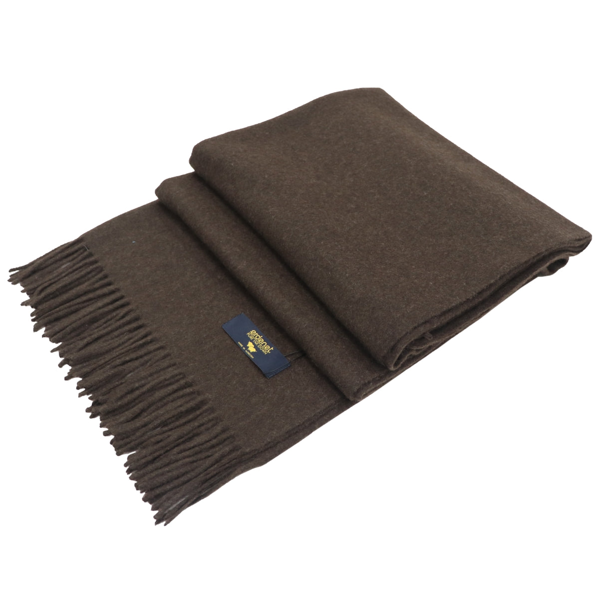 Yak Wool Plaid, Dark Brown