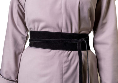 Reversible Obi Belt, Black and Blue