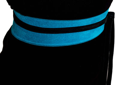 Reversible Obi Belt, Black and Blue