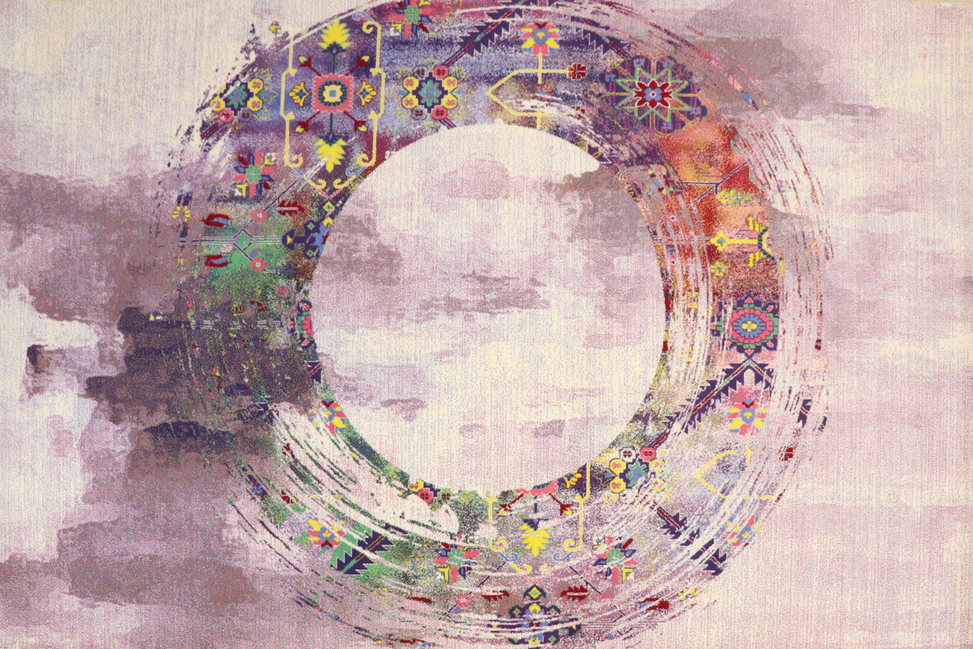 Abstract Multicolor Hunnu Carpet